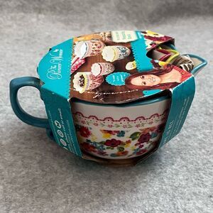 Pioneer Woman 4 Pc Wildflower Whimsy Stoneware Measuring Cup Set Bowls Floral